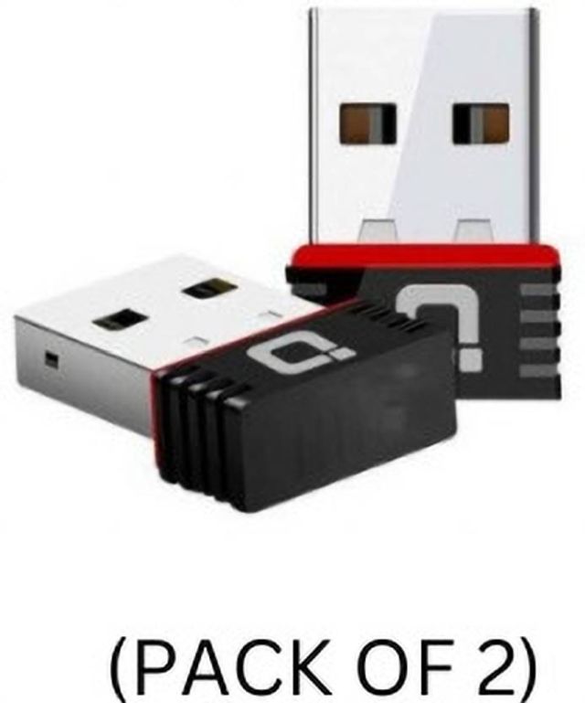 EXPERTRONICS 300Mbps Mini USB WiFi Dongle Receiver (Pack of 2) – High-Speed Wireless LAN Card, Plug & Play (Black)