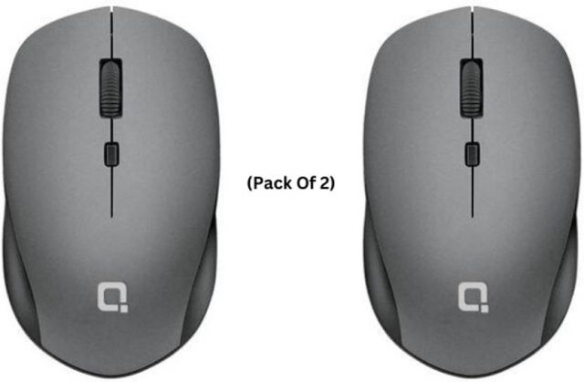 EXPERTRONICS Wireless Mouse 530 – Ambidextrous Optical Sensor, 2.4GHz Wireless Connectivity, Comfortable Ergonomic Design (Black) Pack 2